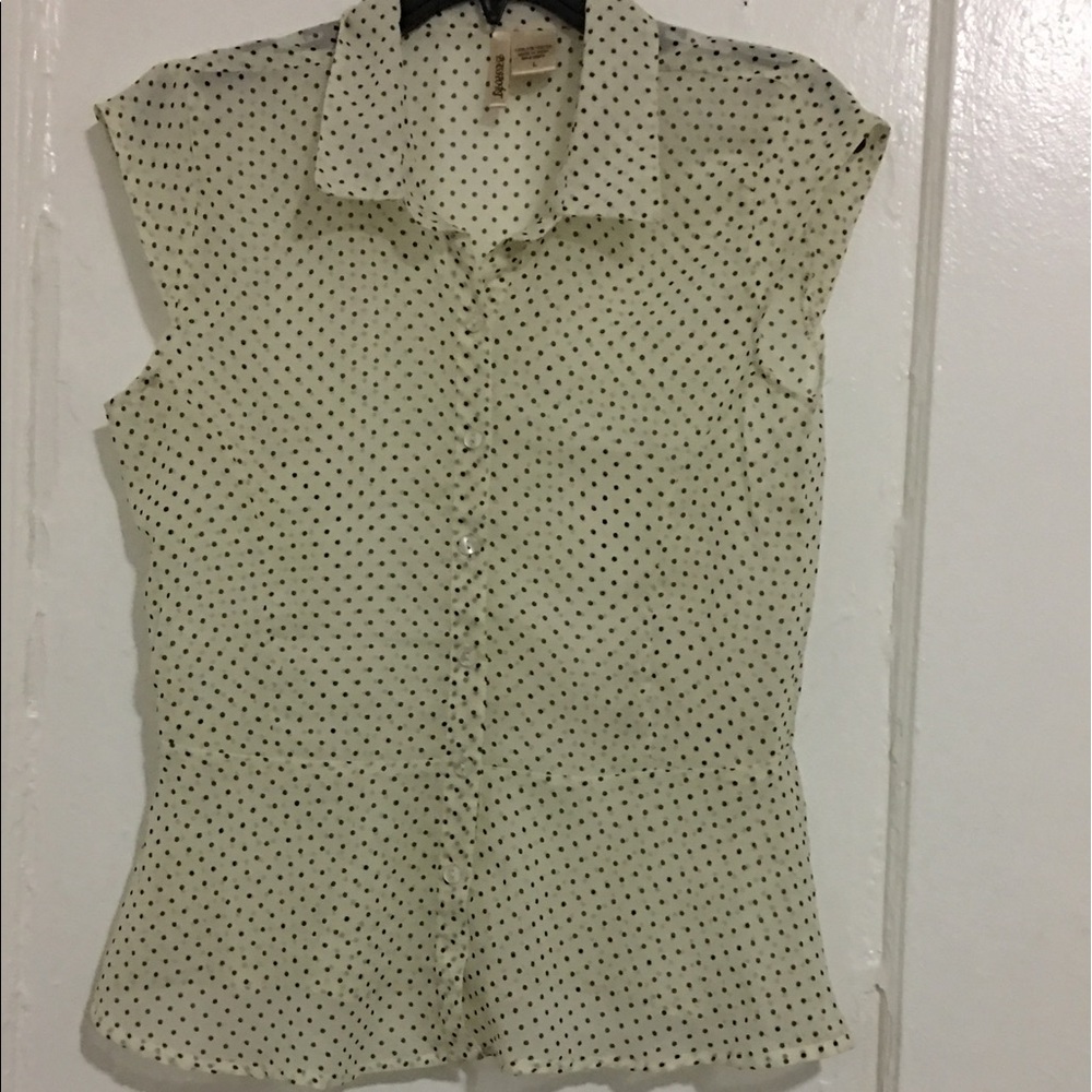 Polka Dot Sheer Blouse
